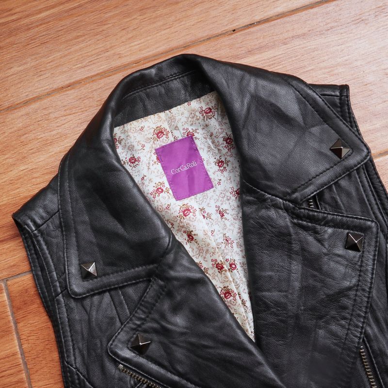 Casual Leather jacket Wanita black, foto 7