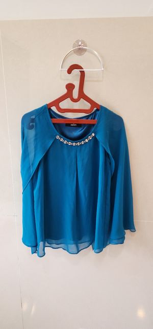 Luxury Blouse Wanita green blue
