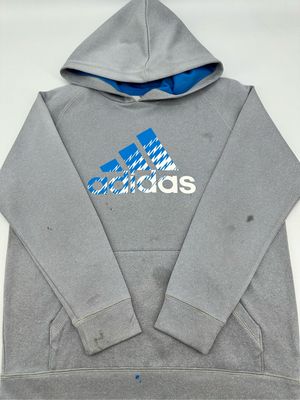 Adidas Casual Hoody Pria gray blue