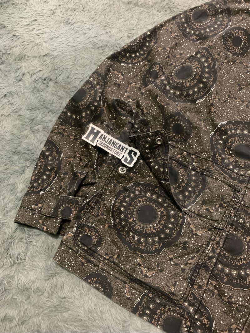 Beams Batik Parka Pria brown, foto 2