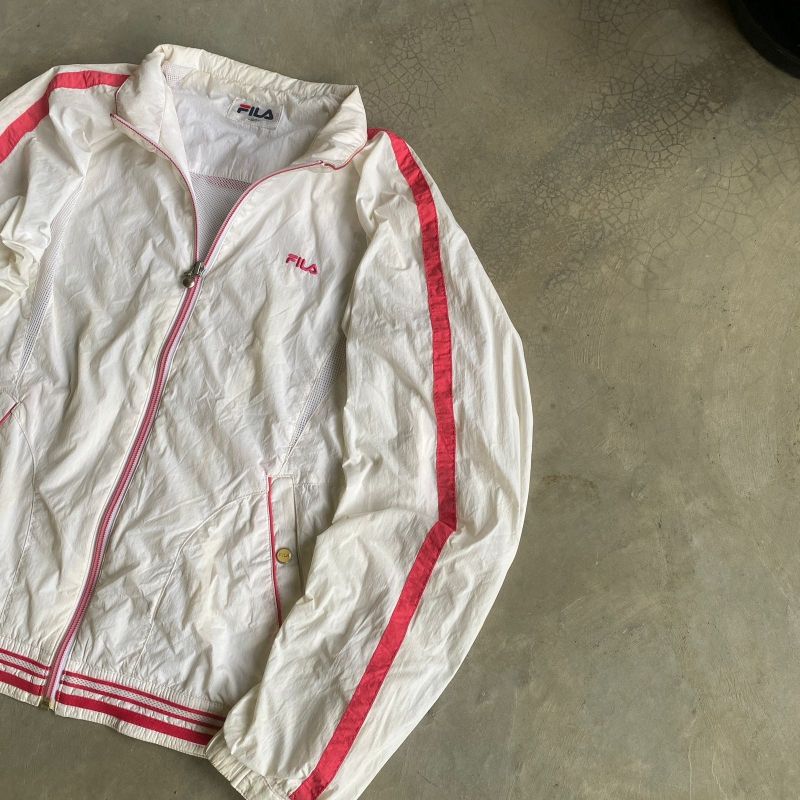 Fila Biker Trench coat Pria white red, foto 2