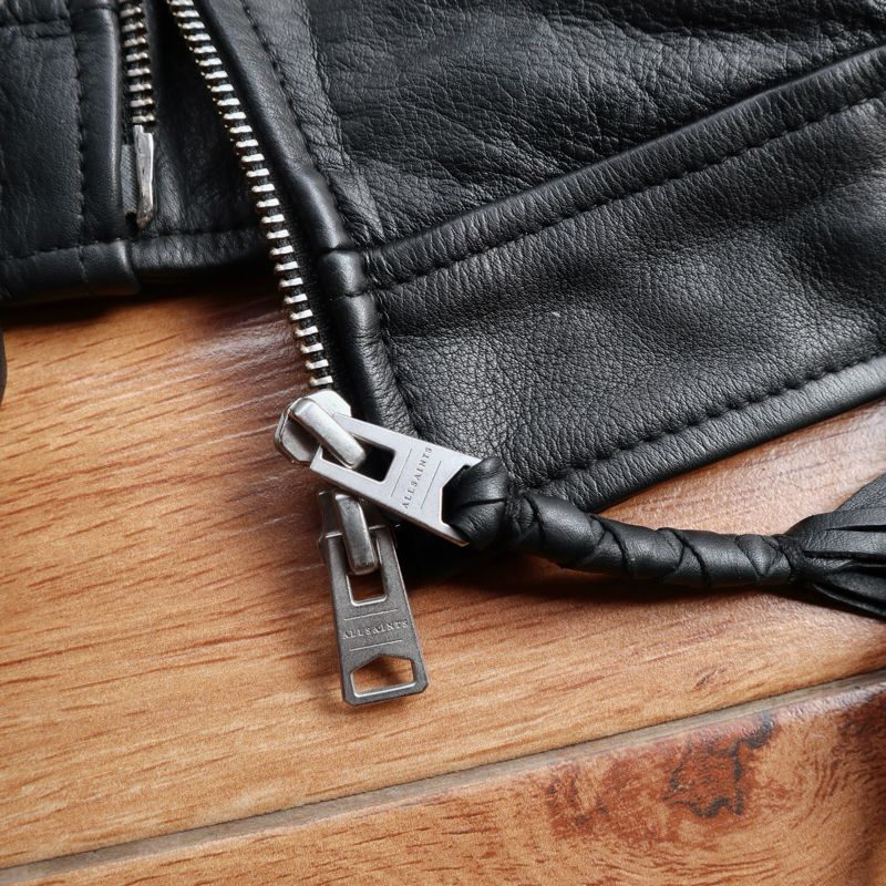 Biker Casual Leather jacket Pria black, foto 5