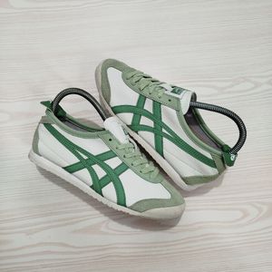 Onitsuka Tiger Casual Sneakers Wanita white green