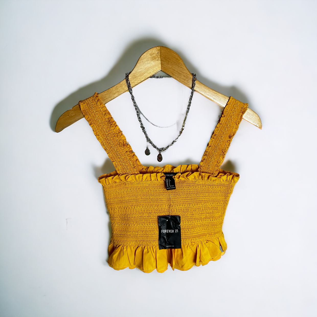 Forever 21 Casual Crop top Wanita orange yellow