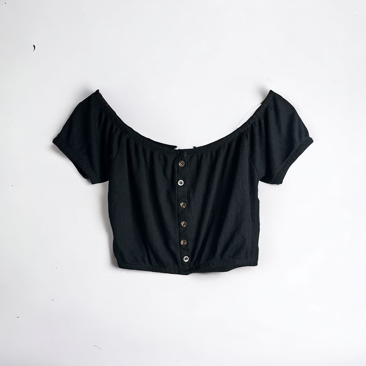 Cotton On Emo Coquette Crop top Wanita black