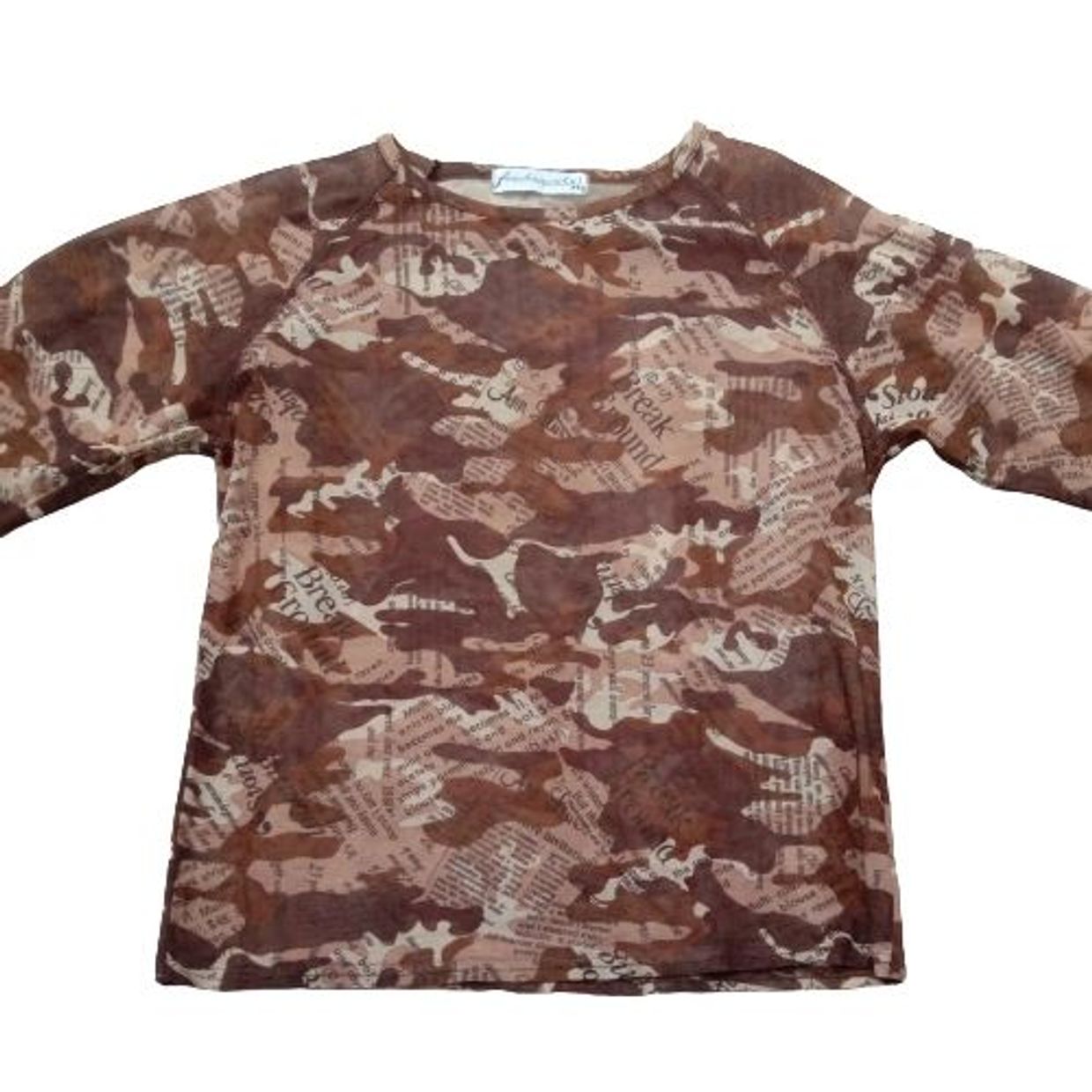 Vintage Reworked T-shirt Wanita brown