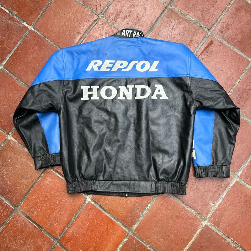 Vintage Y2K Bomber jacket Pria blue, foto 3