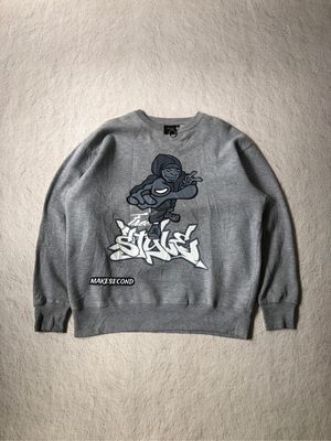 Vintage Y2K Sweatshirt Pria gray