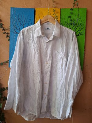 Crocodile Minimalist Casual Formal shirt Pria white