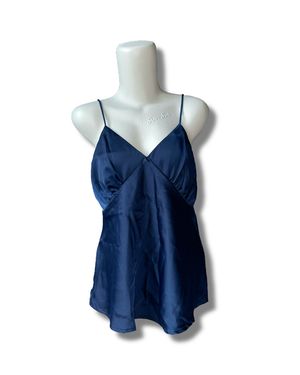 Grunge Coquette Cami top Wanita navy