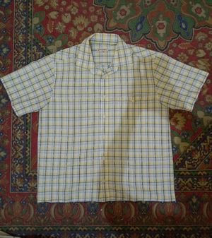 Streetwear Y2K Casual shirt Pria white yellow