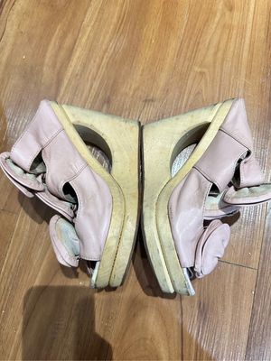 Vintage Wedge Wanita pink