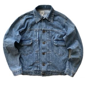 Japanese brand Vintage Casual Denim jacket Pria blue
