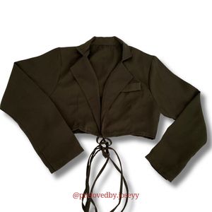Streetwear Casual Crop top Wanita green