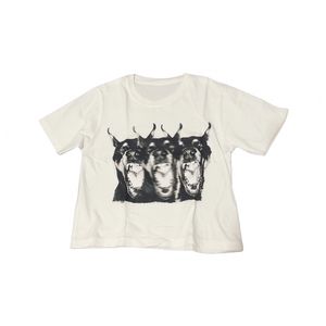 Y2K Grunge Crop top Wanita white black