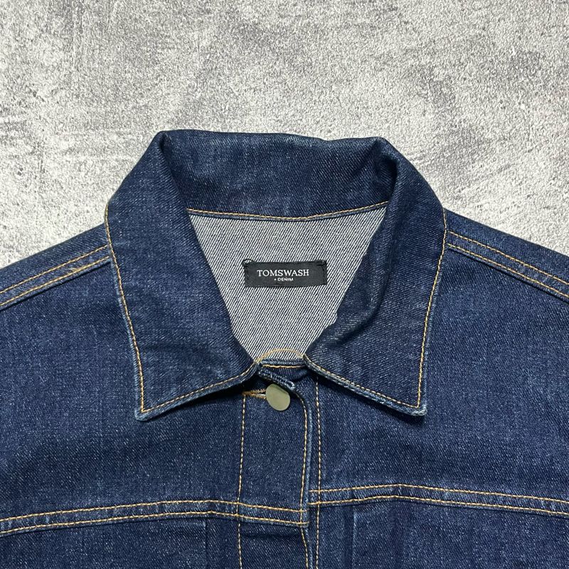 Vintage Casual Denim jacket Pria navy, foto 4