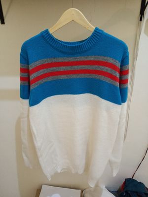 Coquette Casual Sweater Pria white blue
