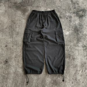 Lafudge Streetwear Y2K Casual pants Pria black