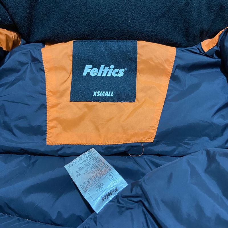 Feltics Streetwear Gorpcore Puffer jacket Pria black orange, foto 7