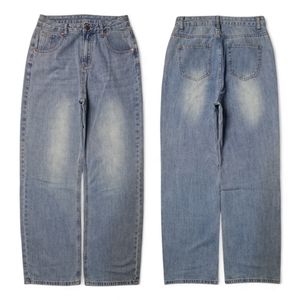 Vintage Streetwear Wide leg jeans Wanita gray blue