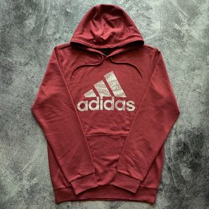 Adidas Casual Hoody Pria red