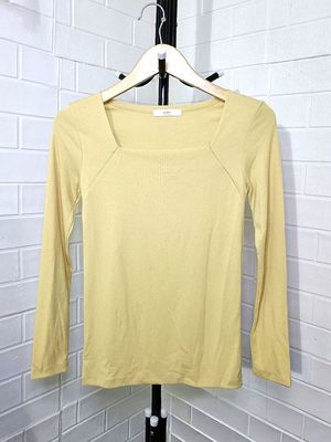 Streetwear Casual Crop top Wanita yellow