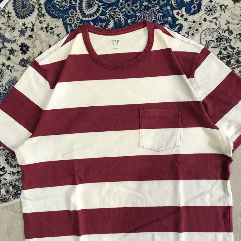 GAP Skater T-shirt Pria white red, foto 2