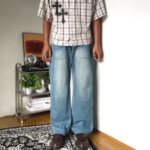 Japanese brand Vintage Skater Jeans Pria multicolor