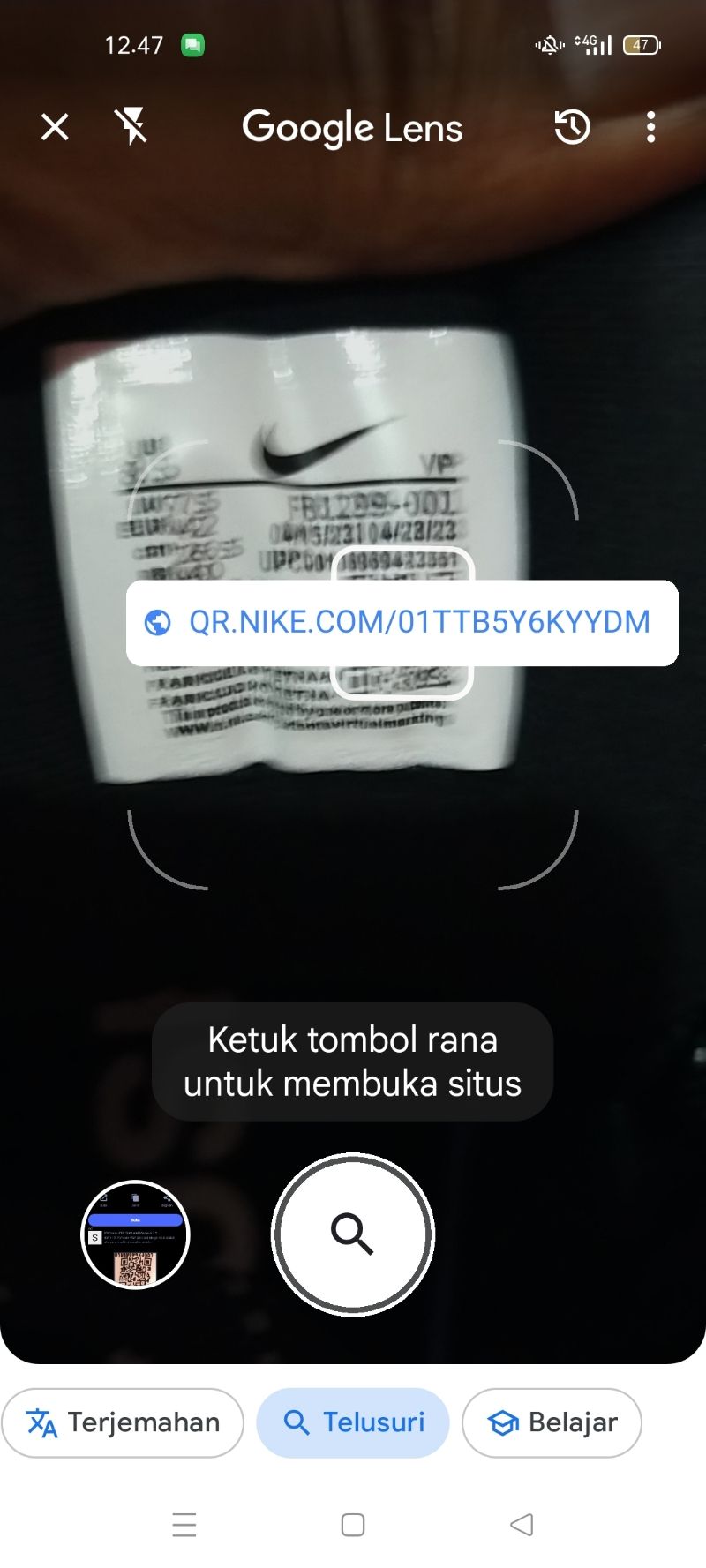 Nike Grunge Sneakers Pria black, foto 6