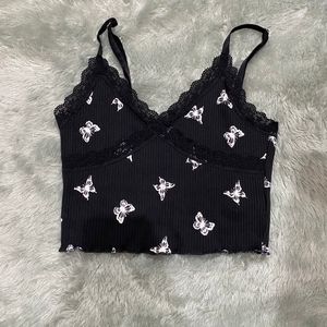 H&M Streetwear Casual Cami top Wanita black