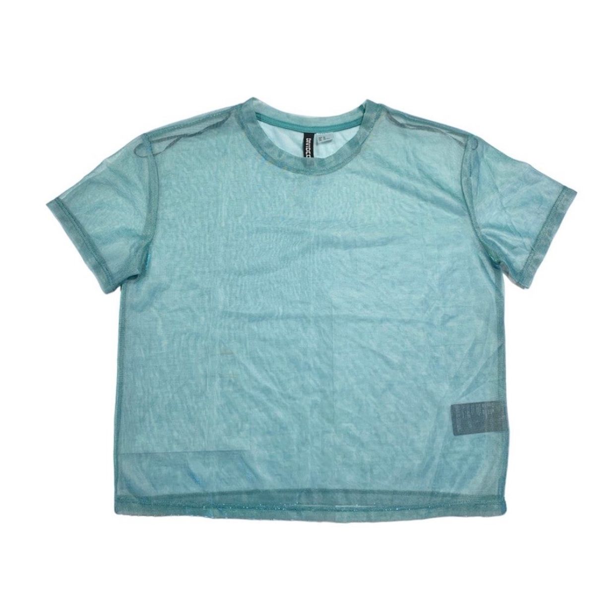 H&M Y2K Casual Shirt Wanita green blue