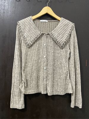 Casual Cardigan Wanita gray