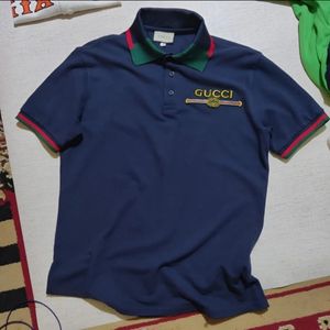 Gucci Luxury Polo shirt Pria navy