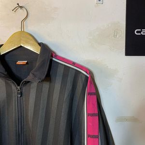 Puma Sportswear Casual Track jacket Pria pink gray
