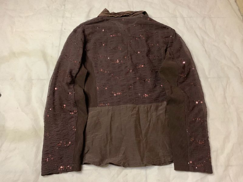 Grunge Goth Sweatshirt Wanita brown, foto 3