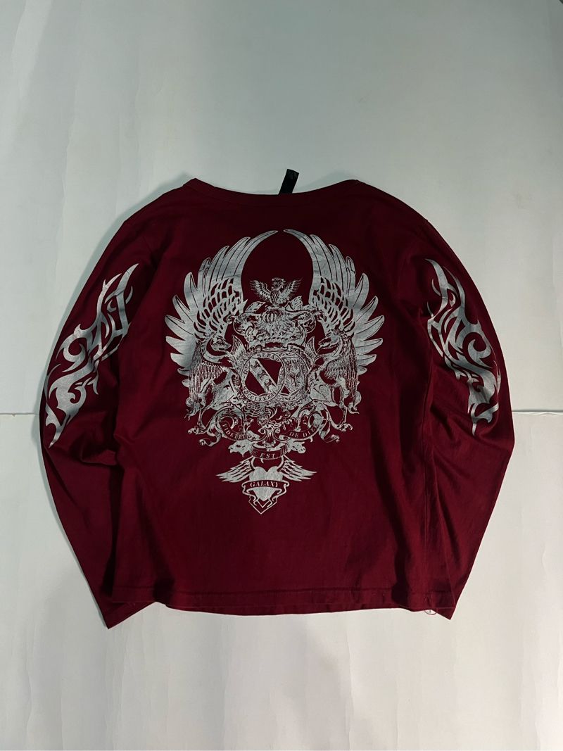 Grunge Goth Sweatshirt Pria burgundy, foto 2