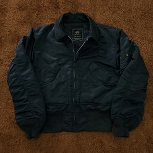 Alpha Industries Casual Bomber jacket Pria navy