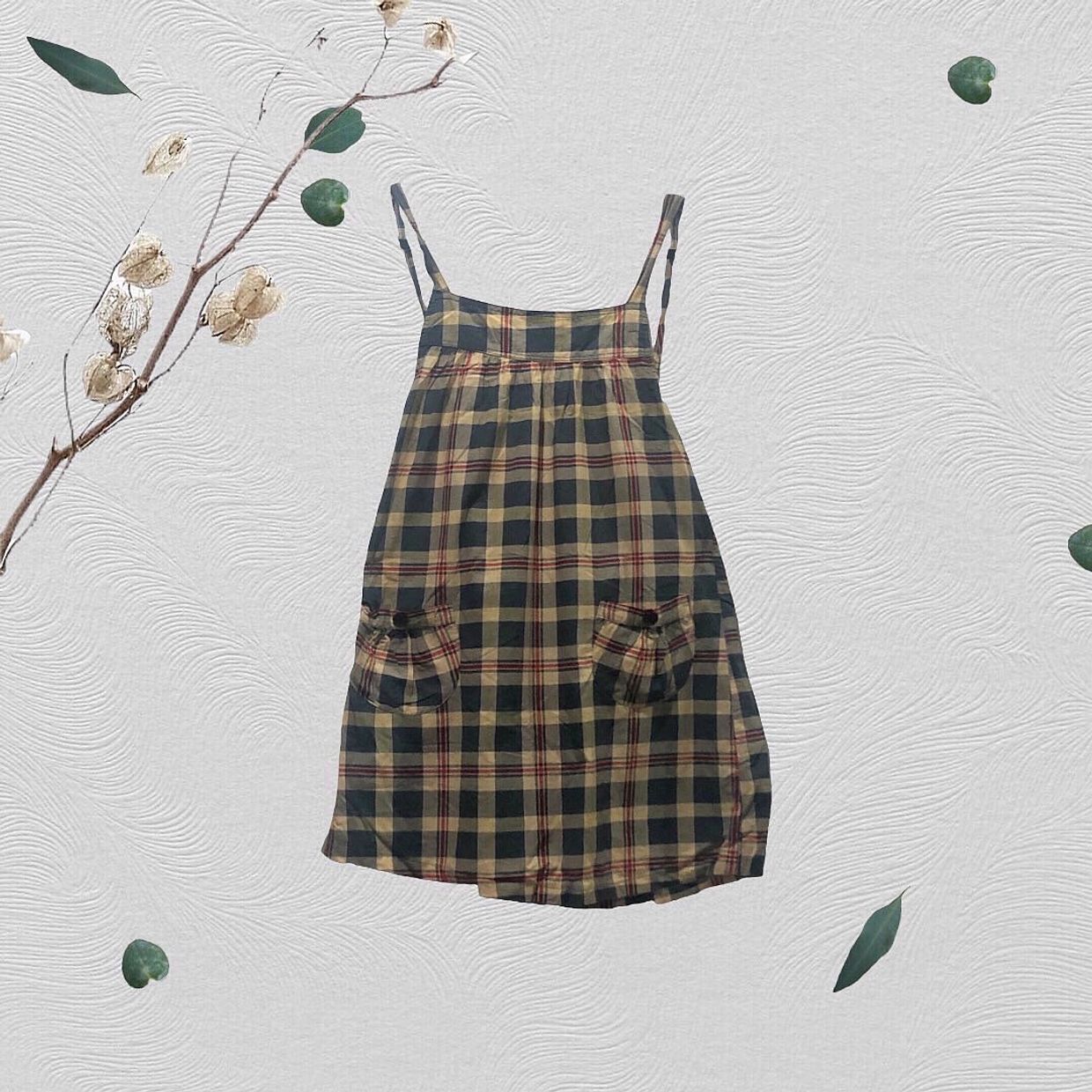 Overall Mini Dress Pattern Kondisi barang: