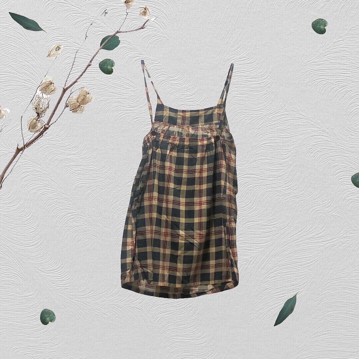 Overall Mini Dress Pattern Kondisi barang:, foto 2
