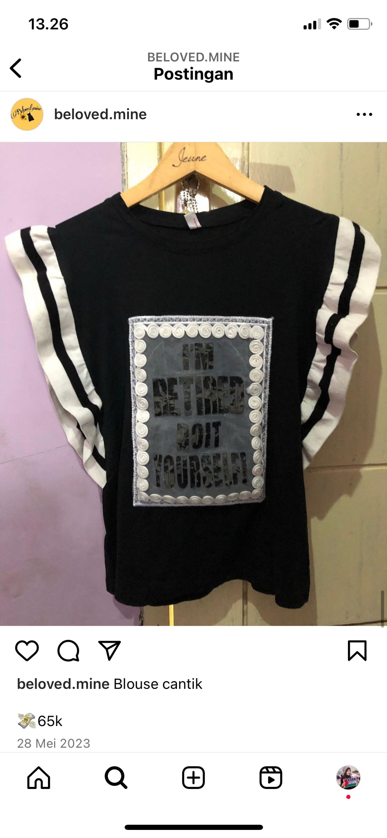 Casual Blouse Wanita black