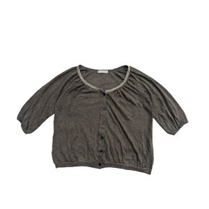 Vintage Coquette Cardigan Wanita gray