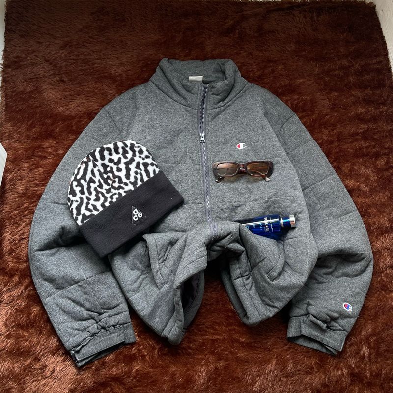 Champion Gorpcore Puffer jacket Pria gray, foto 2