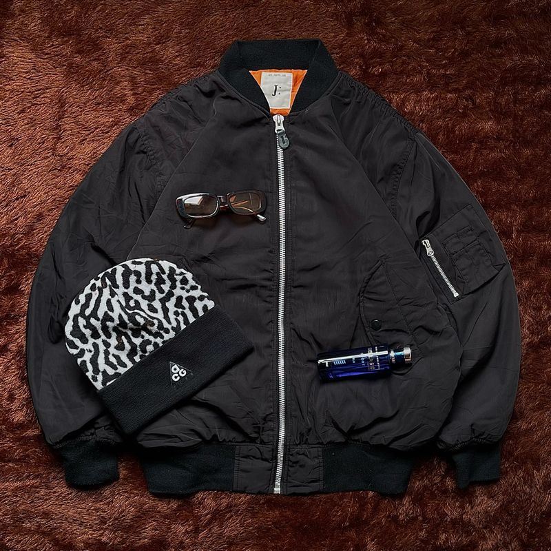 Grunge Indie Bomber jacket Pria black, foto 2