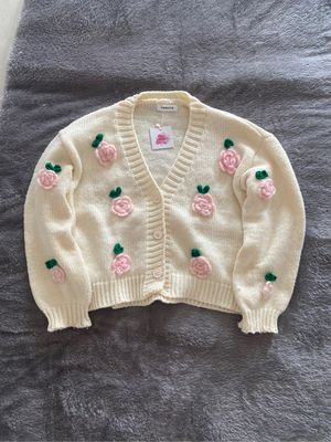 Cottagecore Coquette Fleece Wanita pink cream