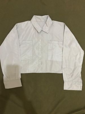 Casual Crop top Wanita cream
