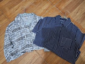 Casual Blouse Wanita blue