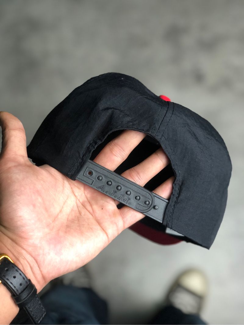 Vintage Y2K Hat Pria red black, foto 4
