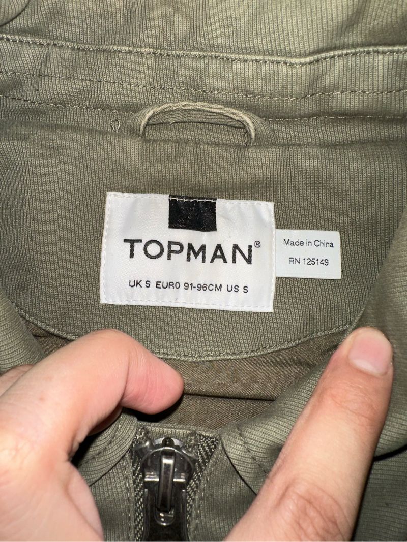 ZARA Biker Bomber jacket Pria green khaki, foto 2
