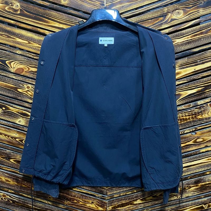 Global Work Vintage Casual Harrington jacket Pria navy, foto 4