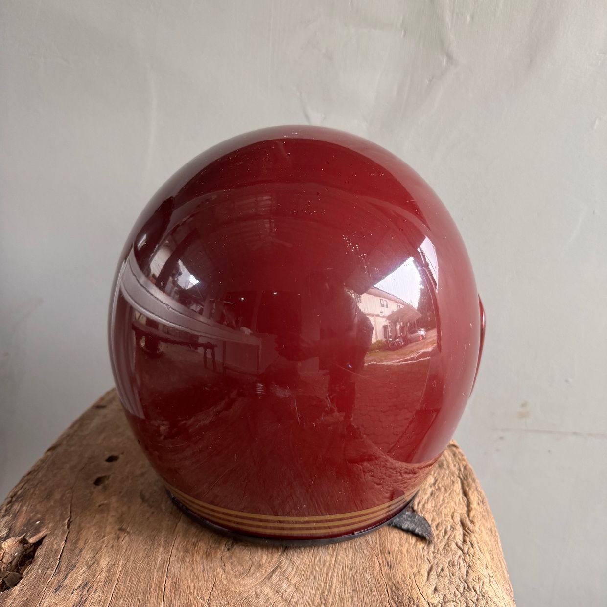 Biker Hat Pria burgundy, foto 2
